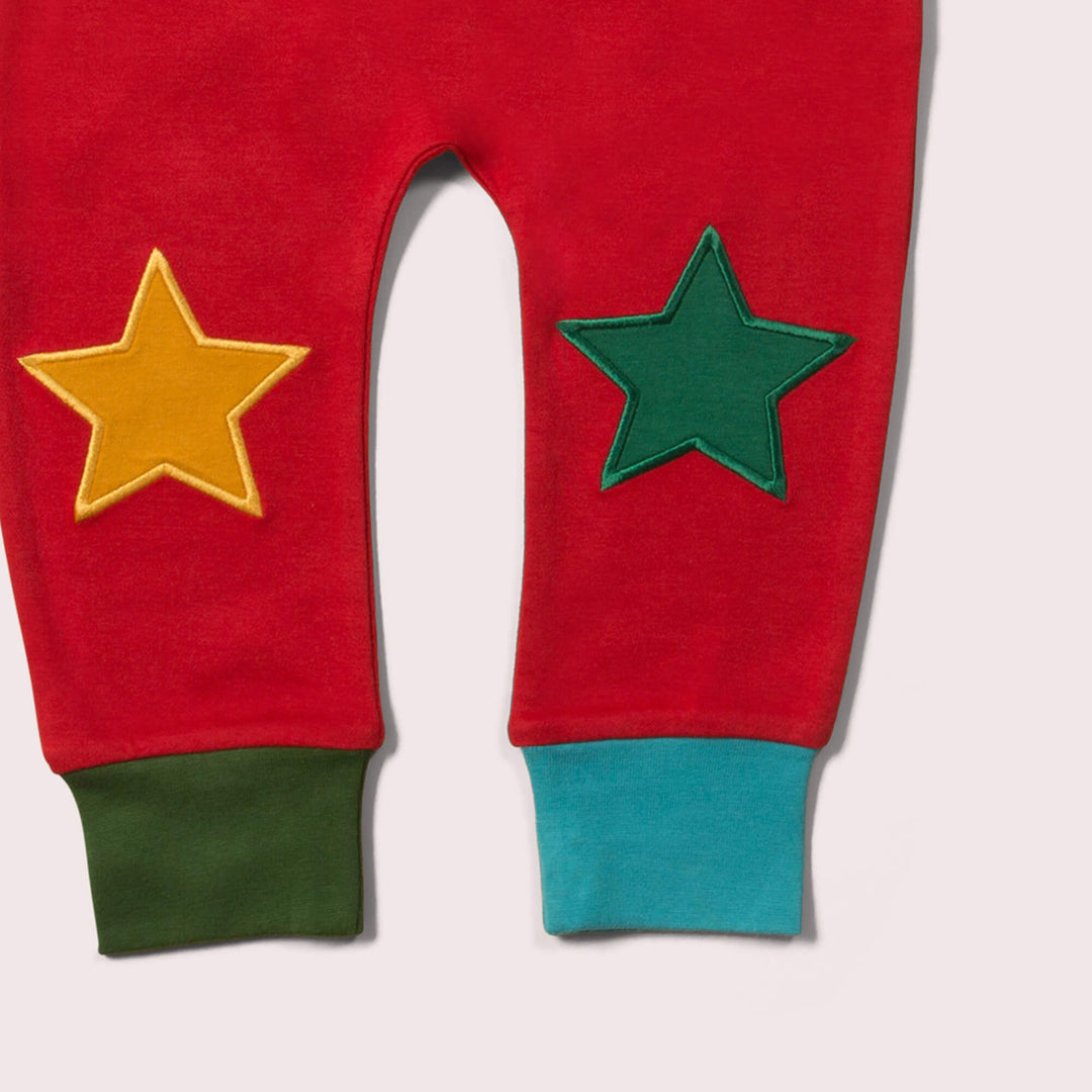 Red Knee Patch Star Joggers