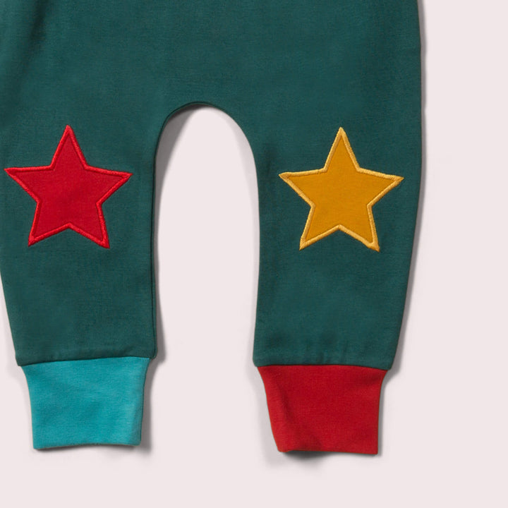 Sea Green Knee Patch Star Joggers