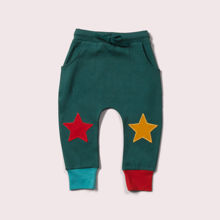 Sea Green Knee Patch Star Joggers