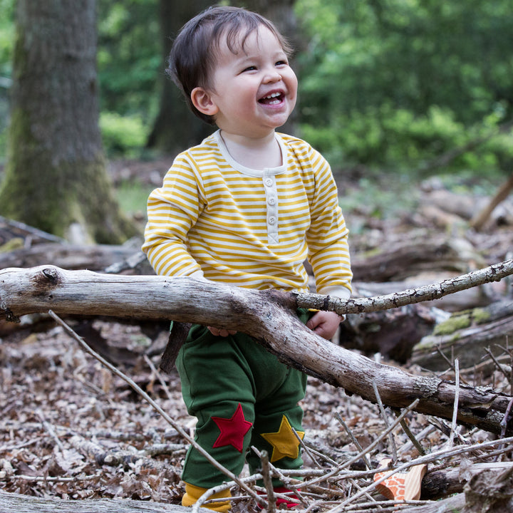 Woodland Green Knee Patch Star Joggers