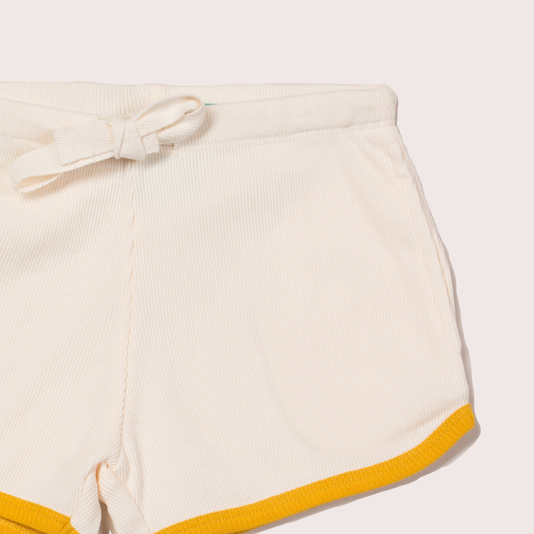 Cream Rib Essential Shorts