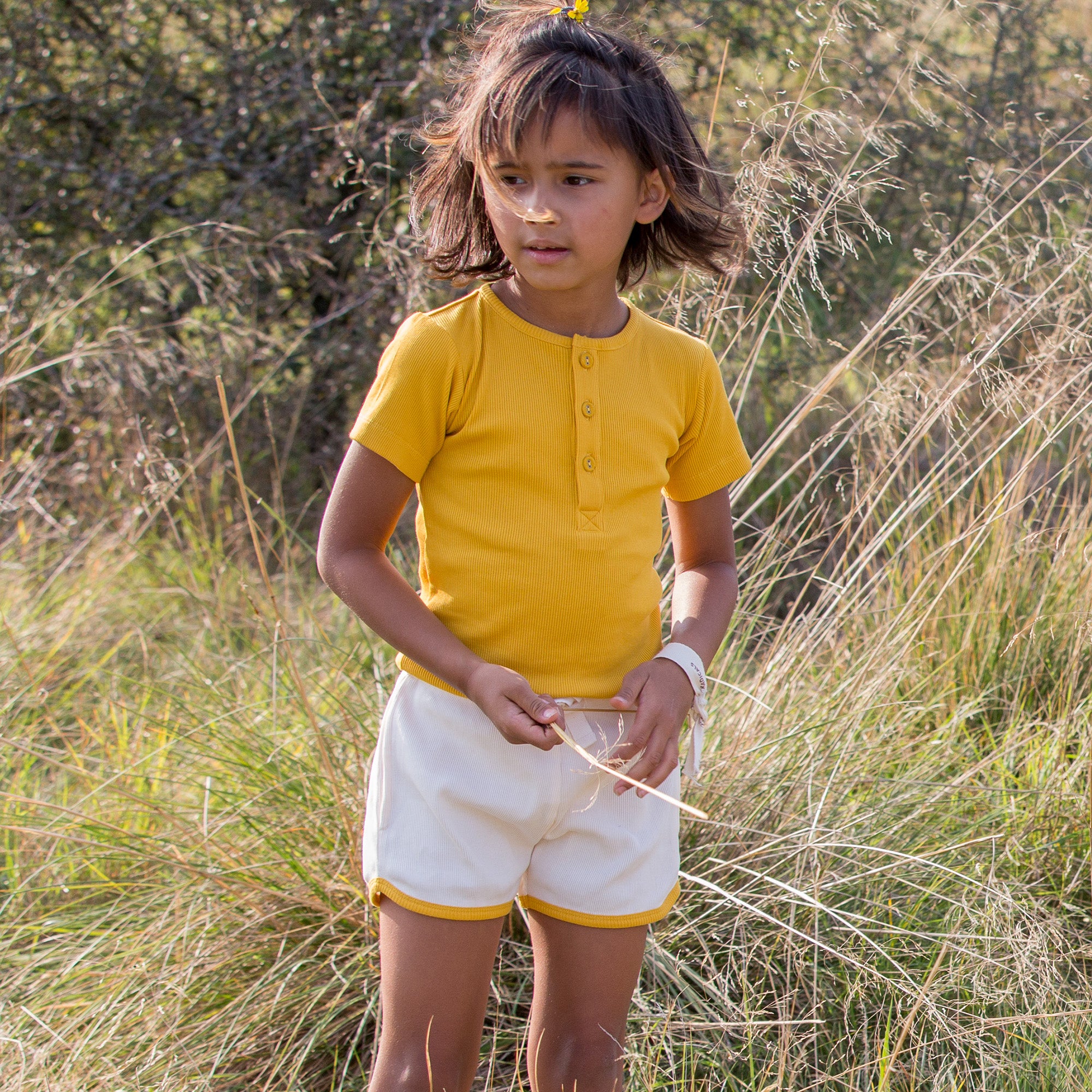 Pale Gold Rib Essential T-Shirt