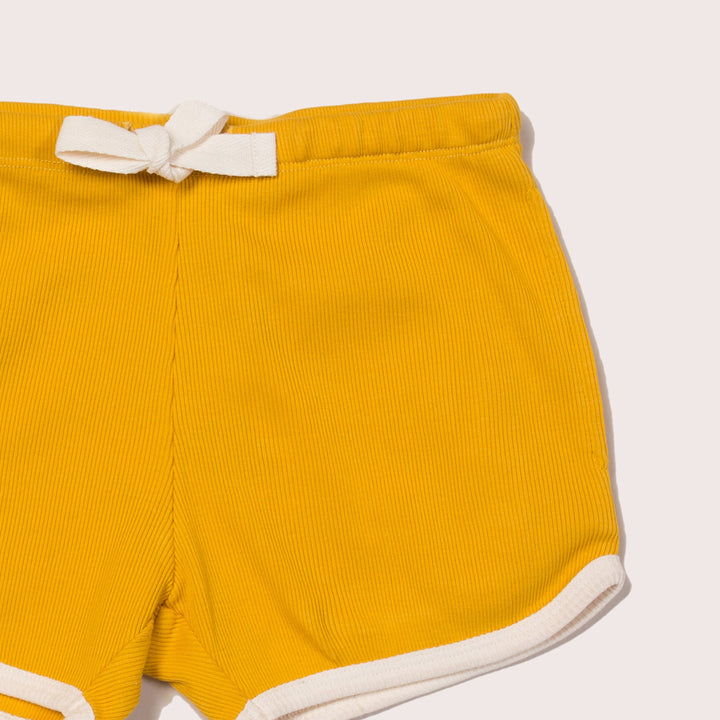 Pale Gold Rib Essential Shorts