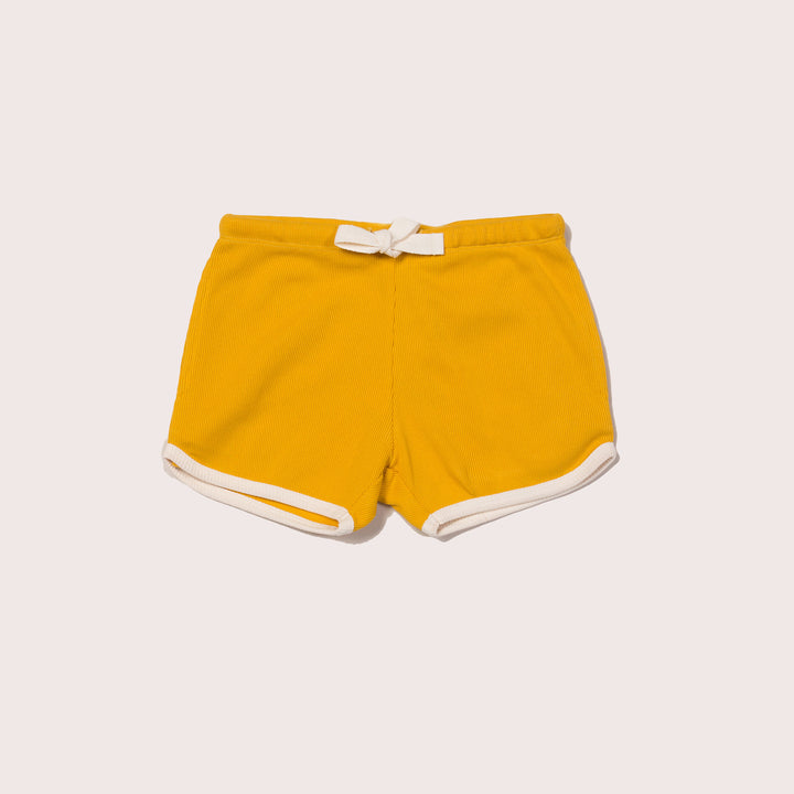 Pale Gold Rib Essential Shorts