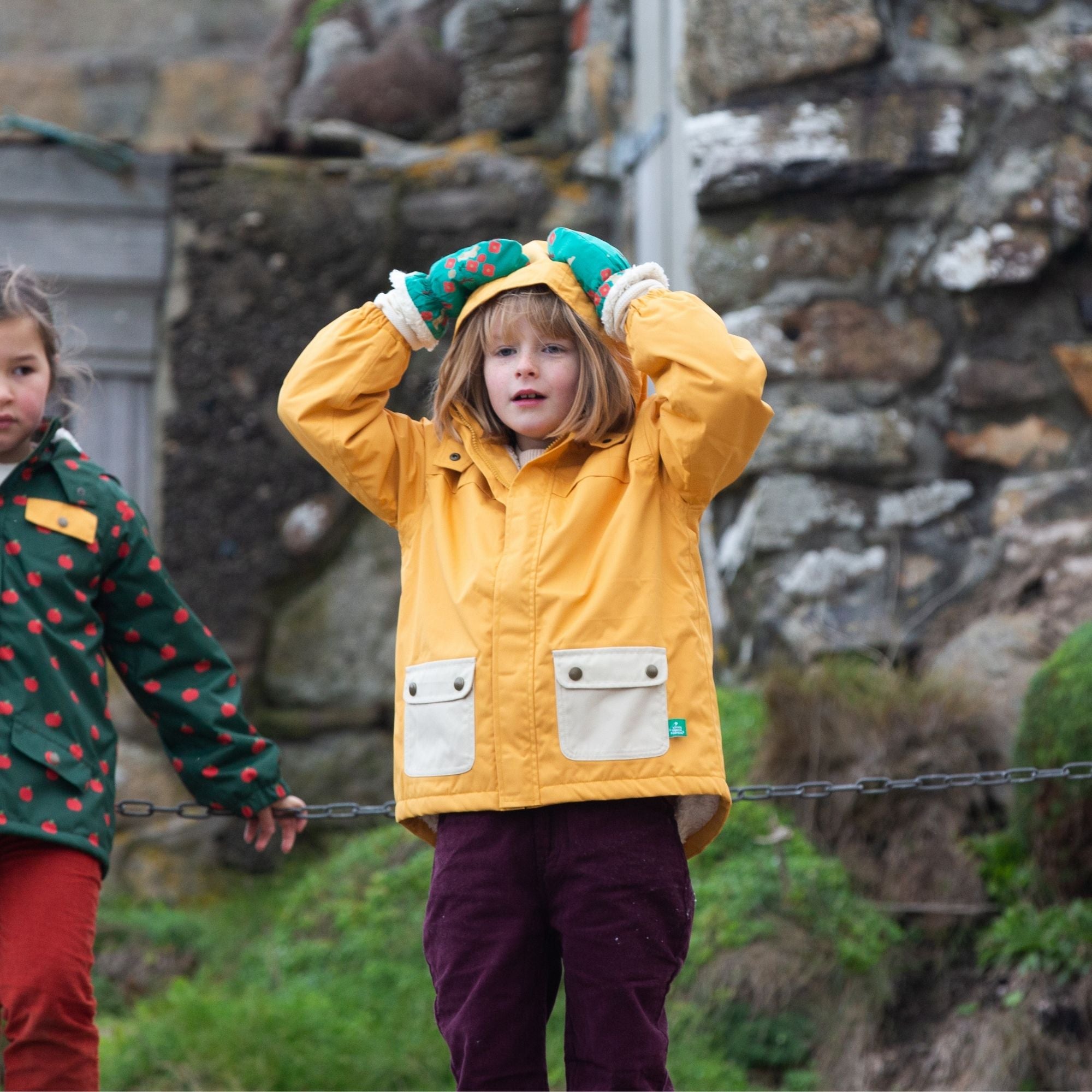 Gold Recycled Waterproof Winter Coat