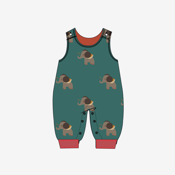 Rainbow Elephants Everyday Dungarees