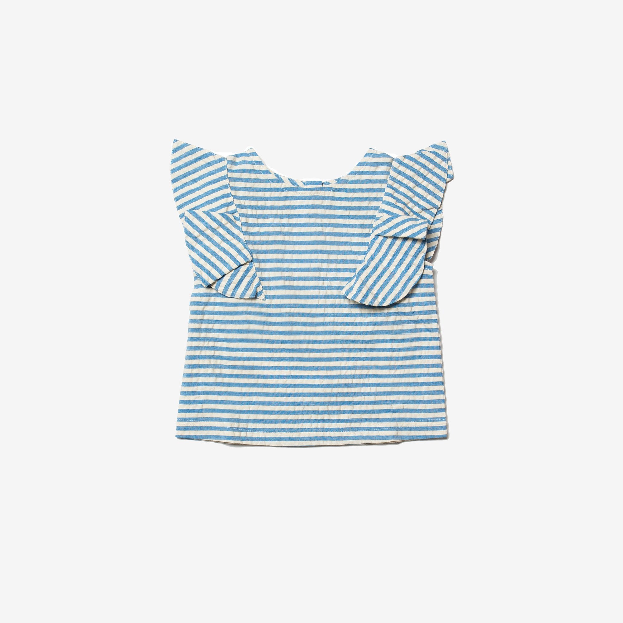 Blue Skies Stripe Falling Water Top