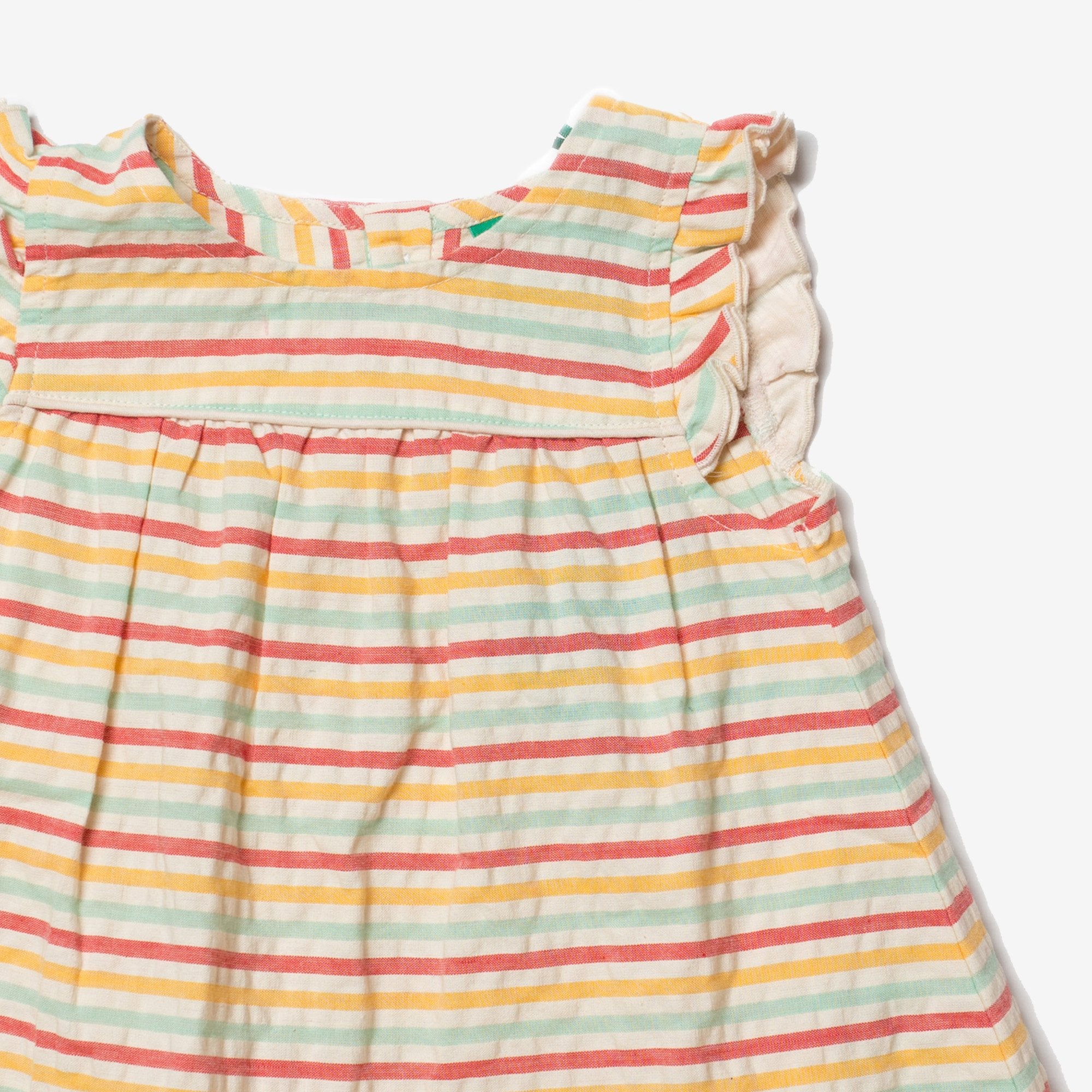 Sunset Stripe Frill Dress