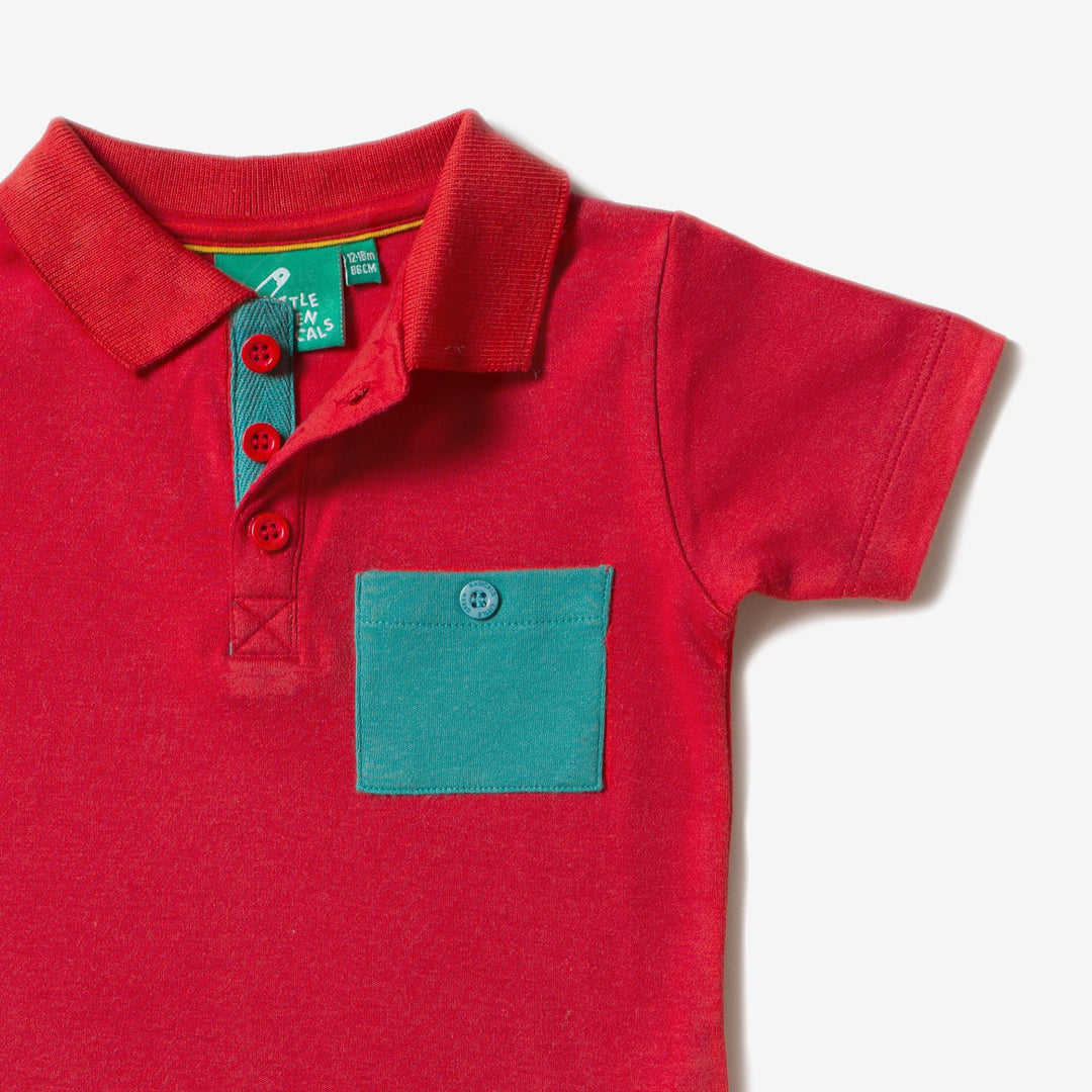 Red Short Sleeve Polo