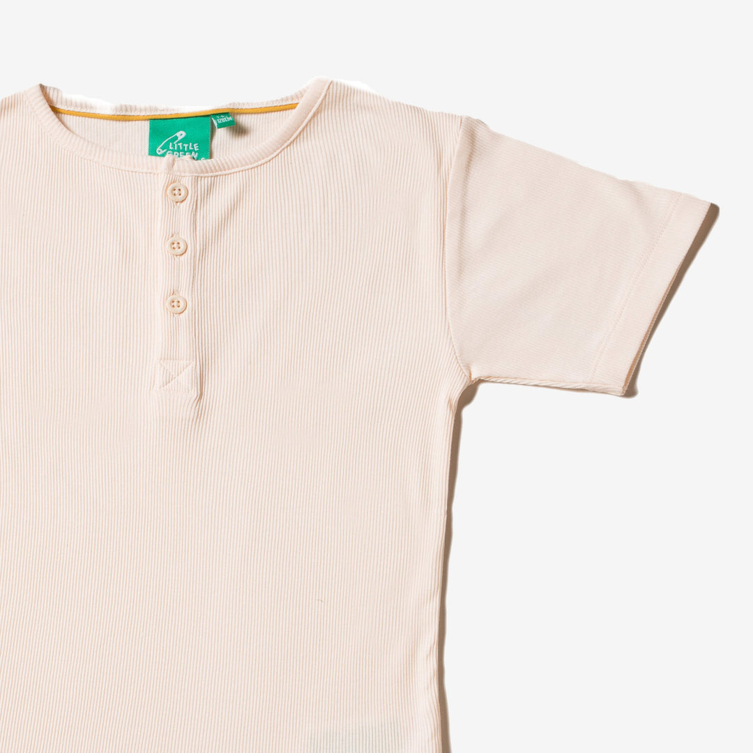 Cream Rib Short Sleeve Everyday T-Shirt