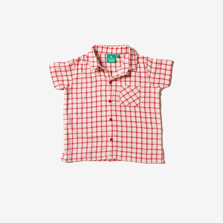 Red Check Button Down Shirt