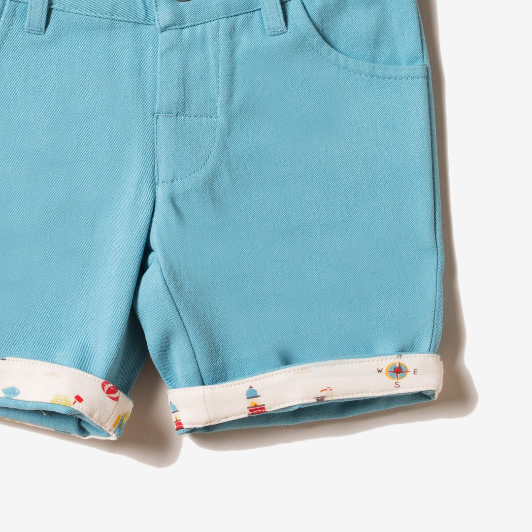 Corn Silk Blue Adventure Sunshine Shorts