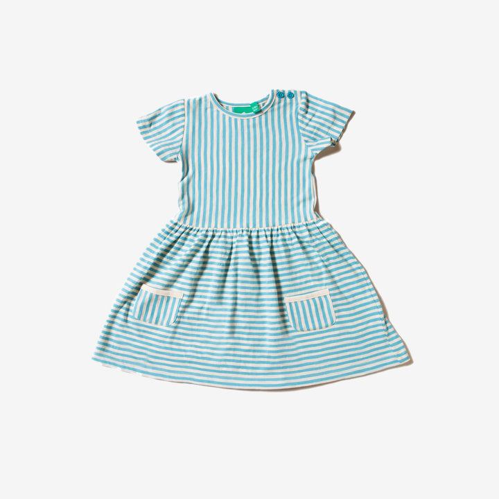 Corn Silk Blue Stripes Forever Dress