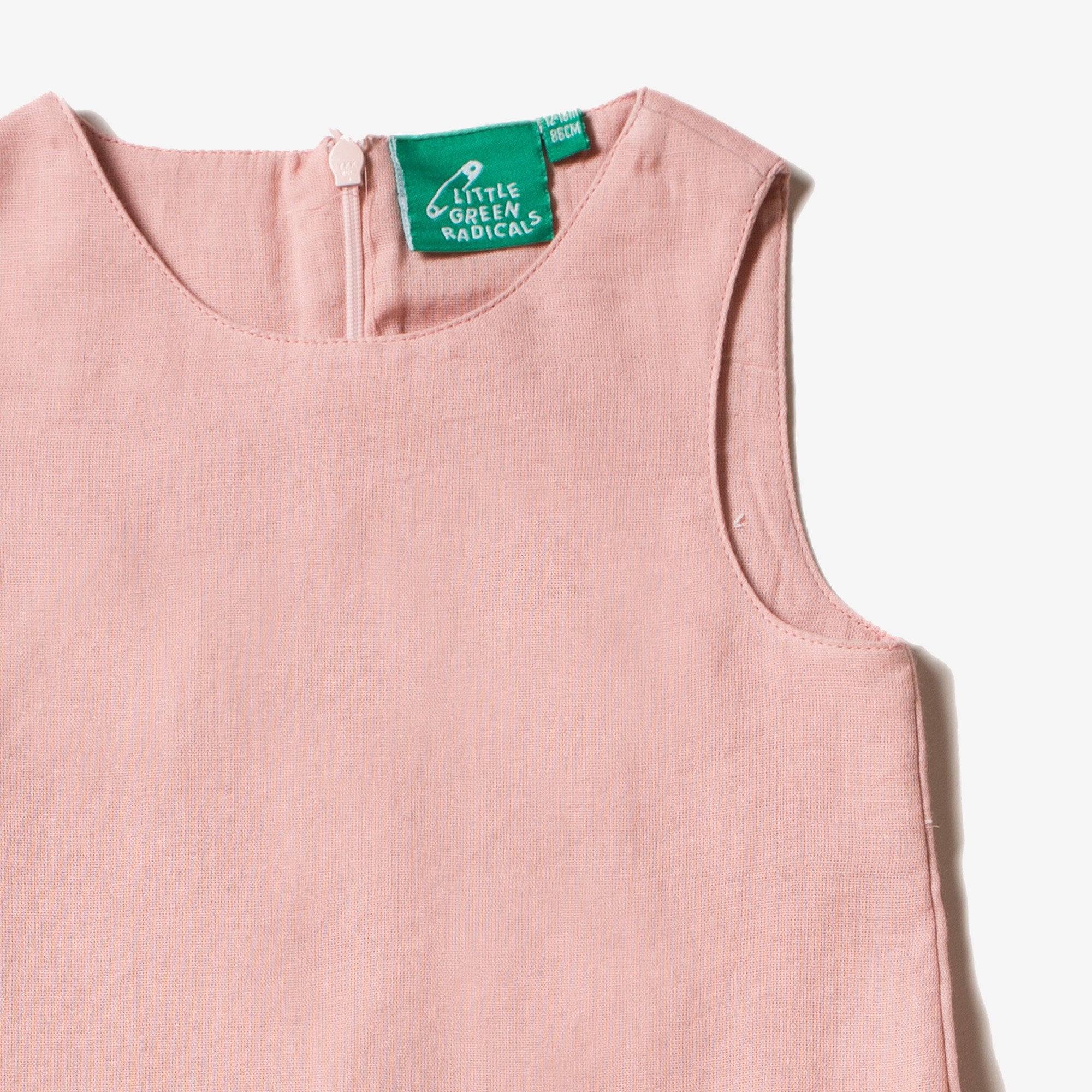 Dusky Pink Embroidered Pocket Dress