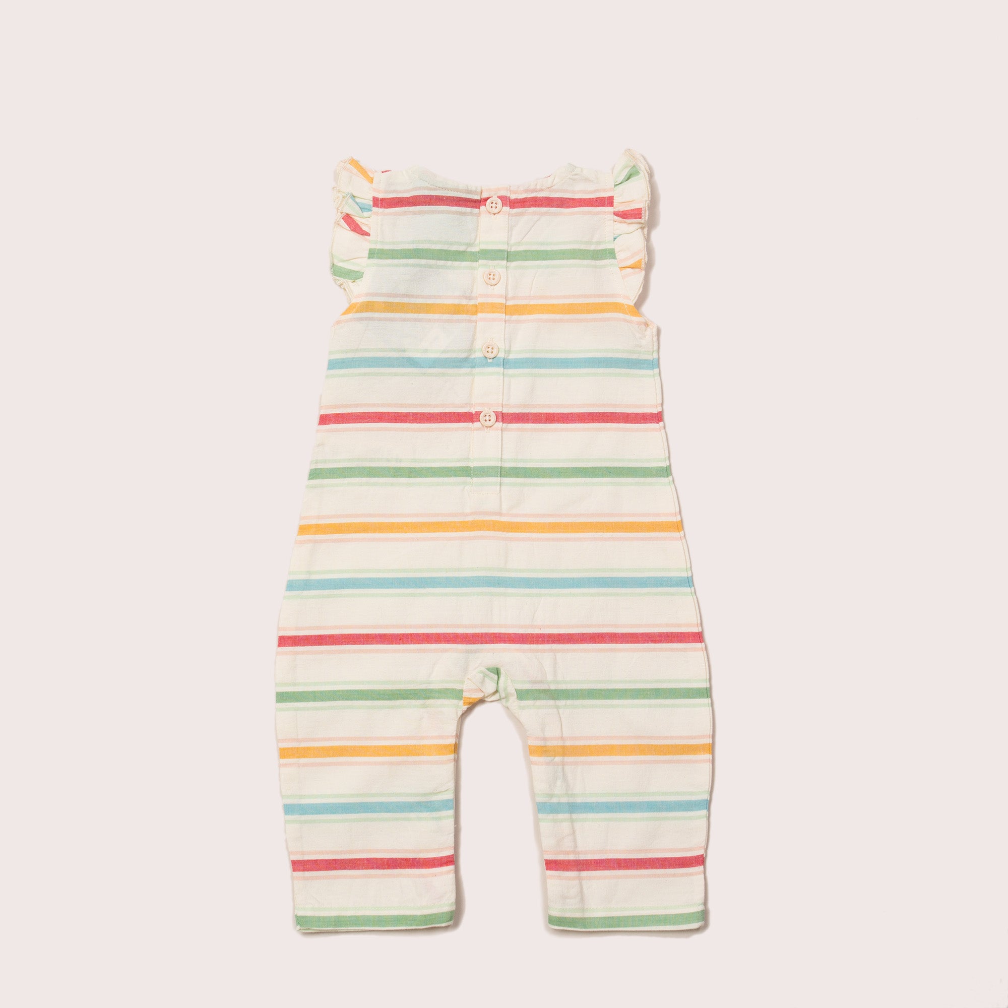 Rainbow Stripe Frill Romper