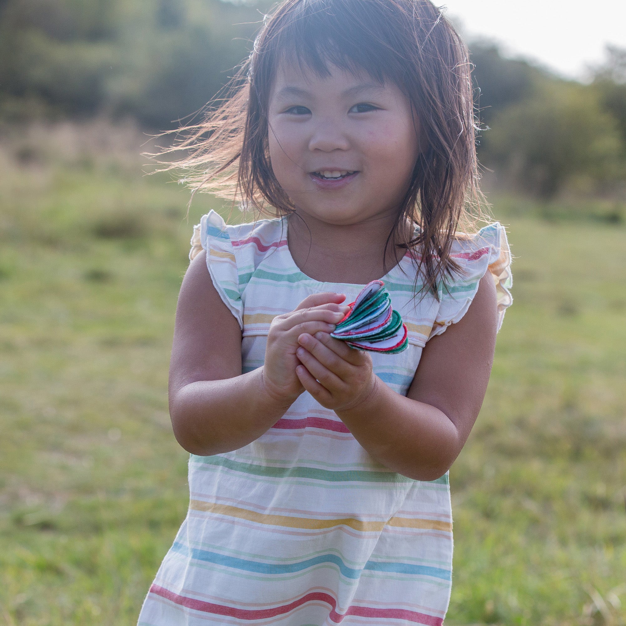 Rainbow Stripe Frill Romper