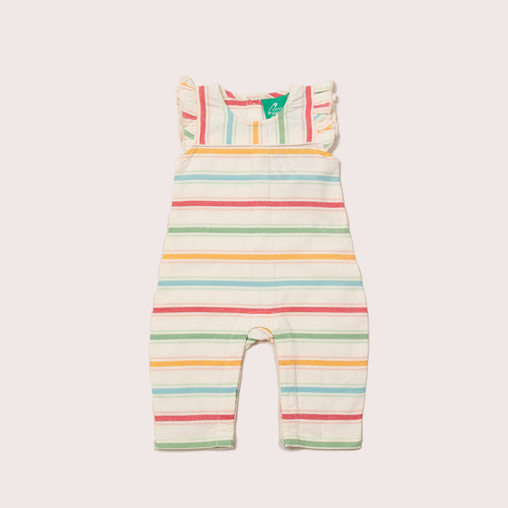 Rainbow Stripe Frill Romper