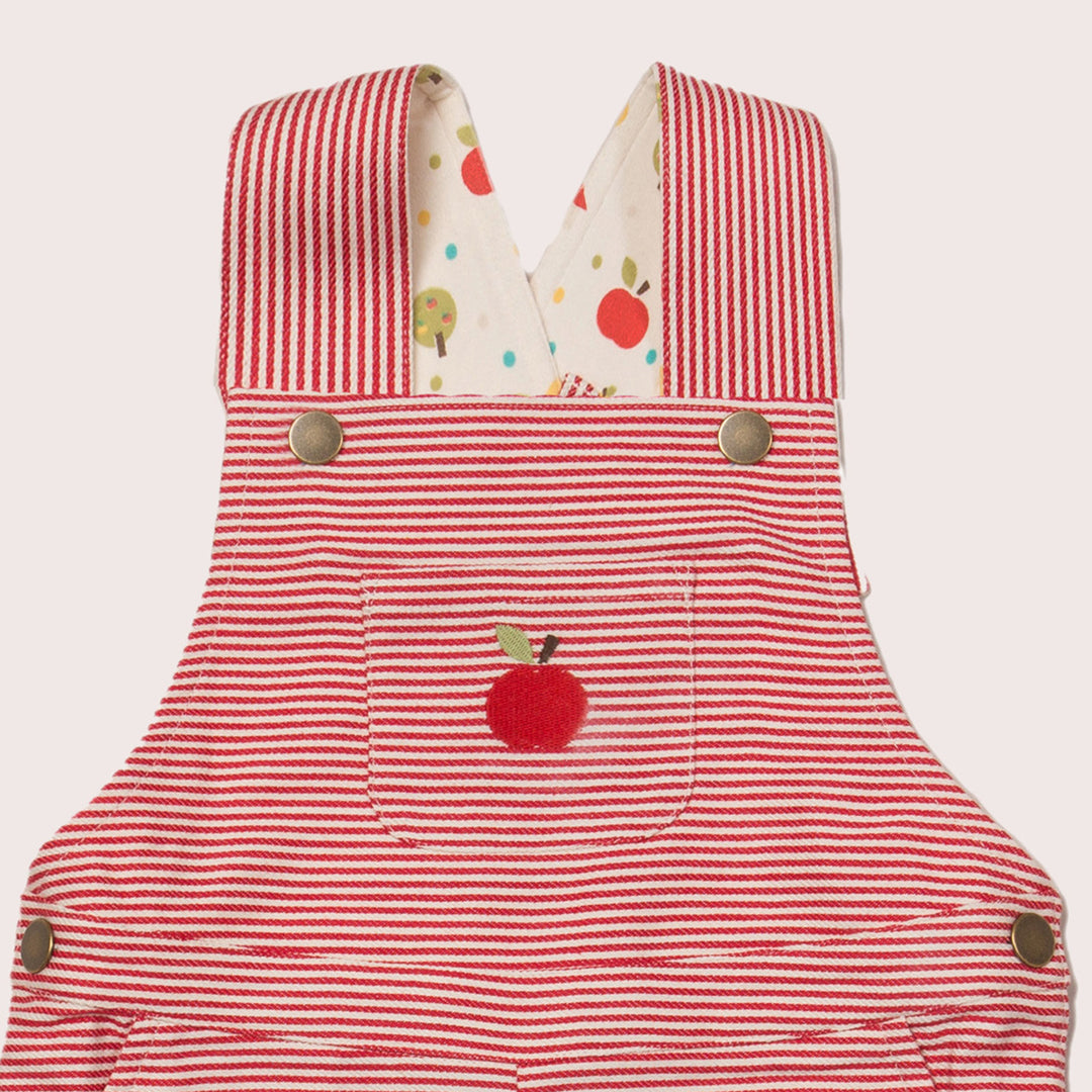 An Apple A Day Classic Shortie Dungarees