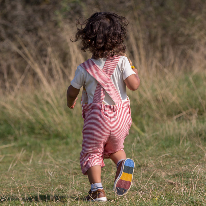 An Apple A Day Classic Shortie Dungarees