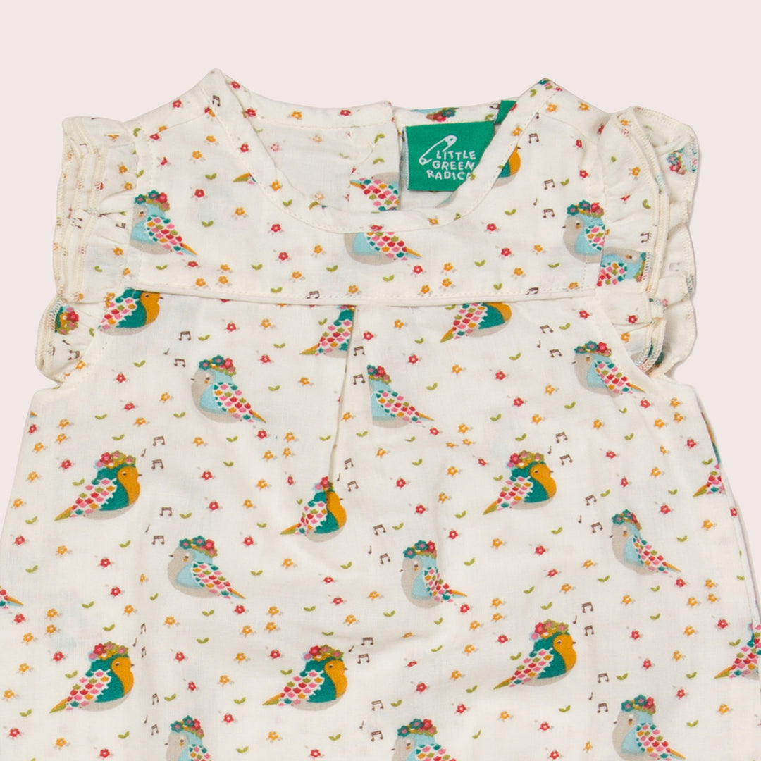 The Birds Did Sing Frill Romper