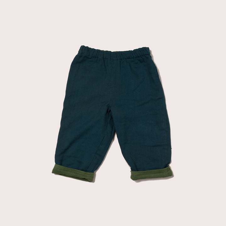 Olive & Storm Blue Day After Day Reversible Trousers