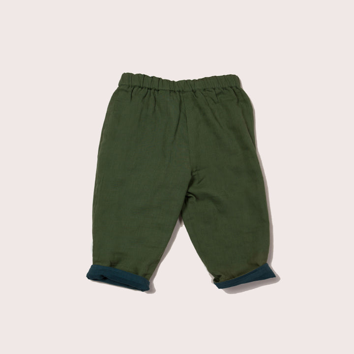 Olive & Storm Blue Day After Day Reversible Trousers