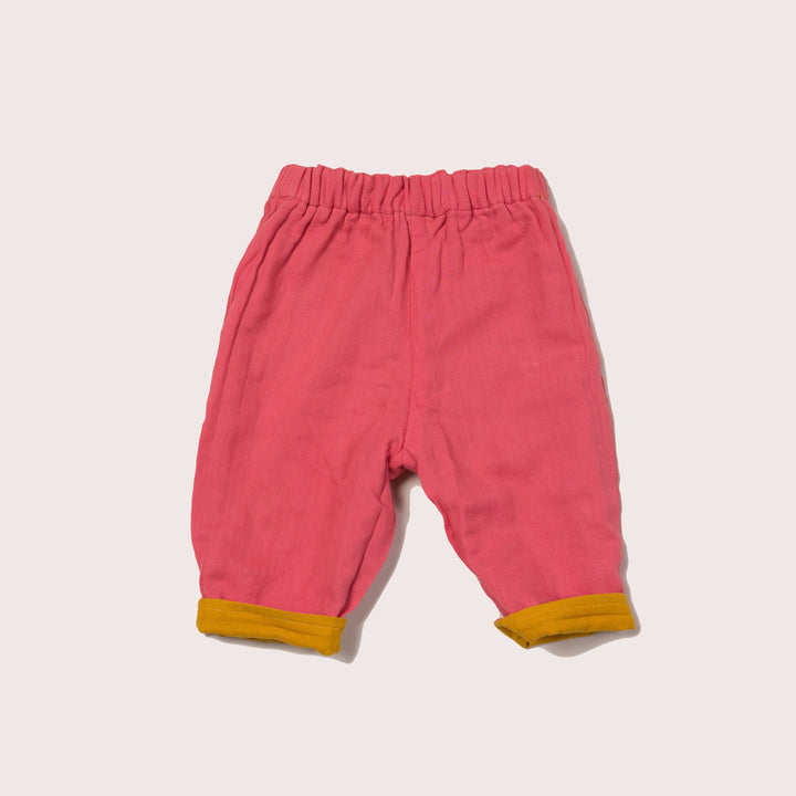 Pink & Gold Day After Day Reversible Trousers