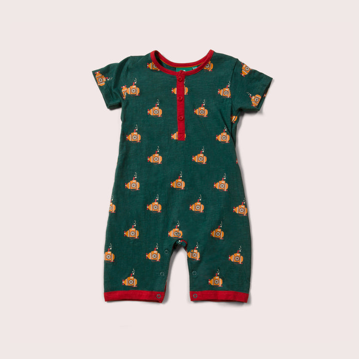 Deep Sea Explorers Organic Shortie Romper