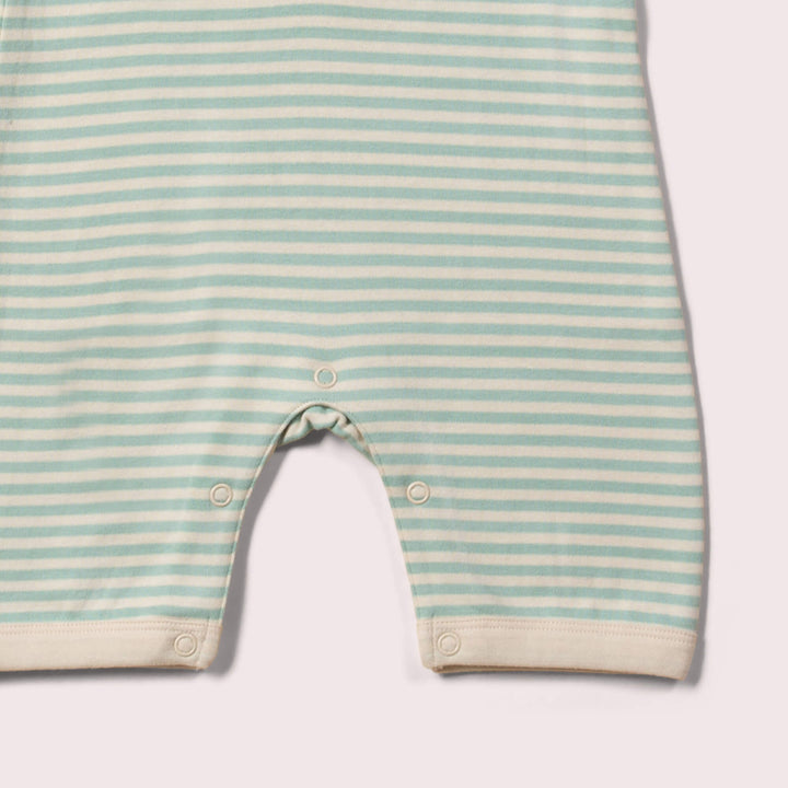 Powder Blue Organic Shortie Romper