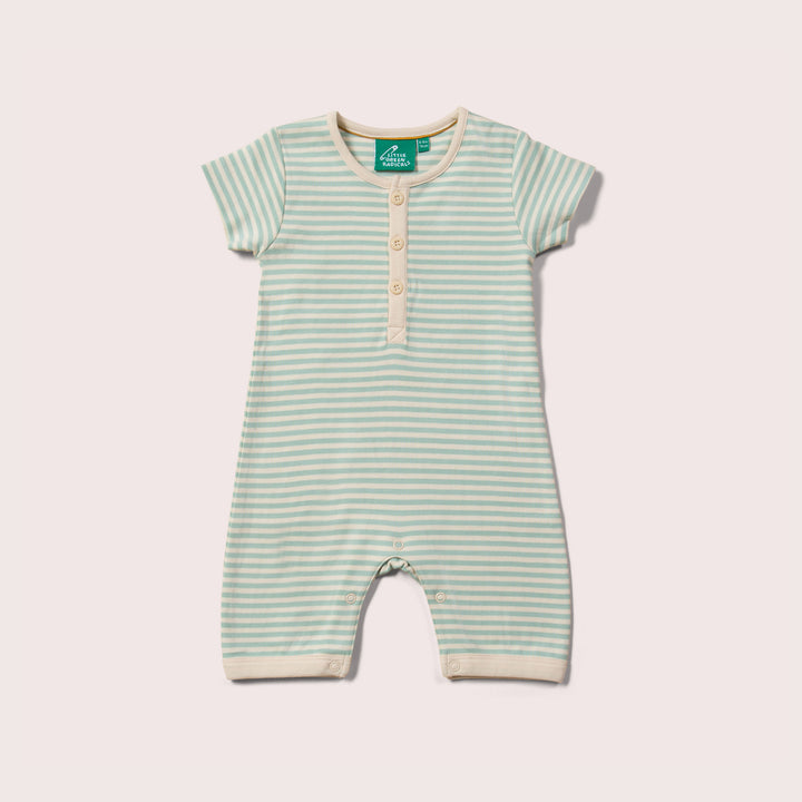 Powder Blue Organic Shortie Romper