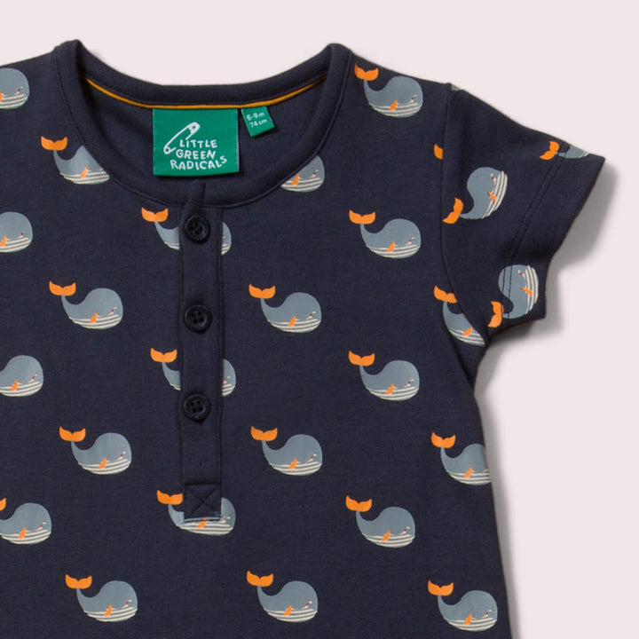 Whale Song Organic Shortie Romper