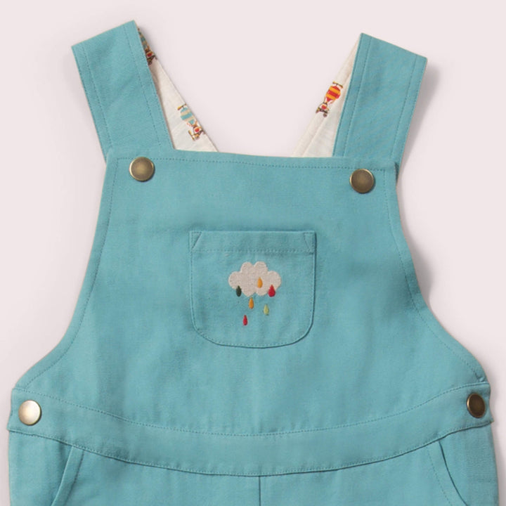 Cloud Twill Shortie Dungarees