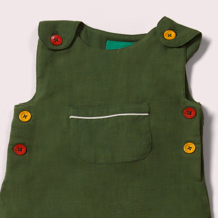 Olive Green Day After Day Adventure Dungarees