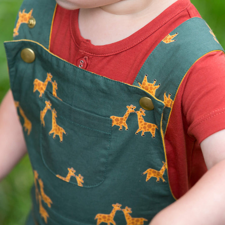 Giraffe Days Organic Shortie Dungarees