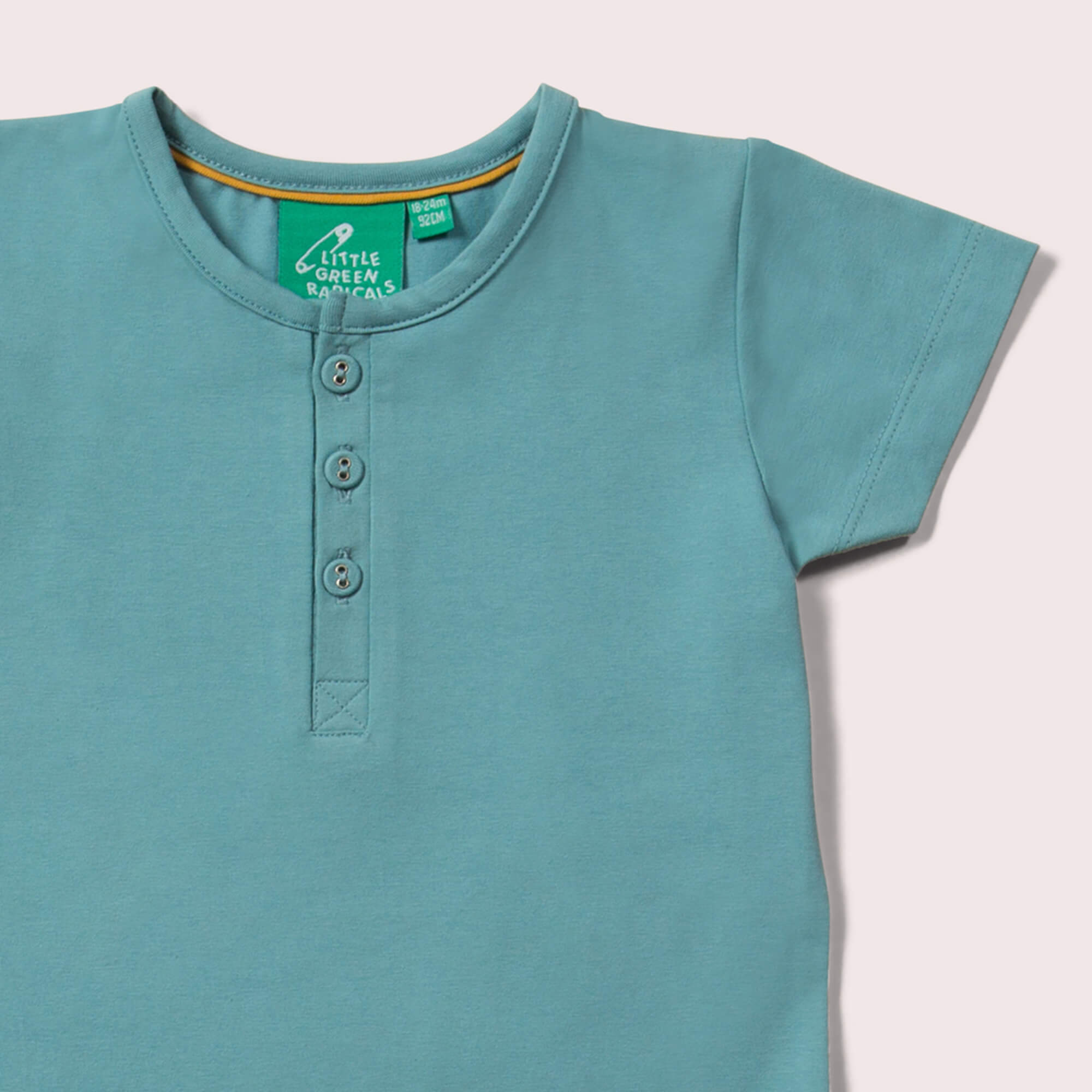 Sky Blue Organic Short Sleeve Baby Body