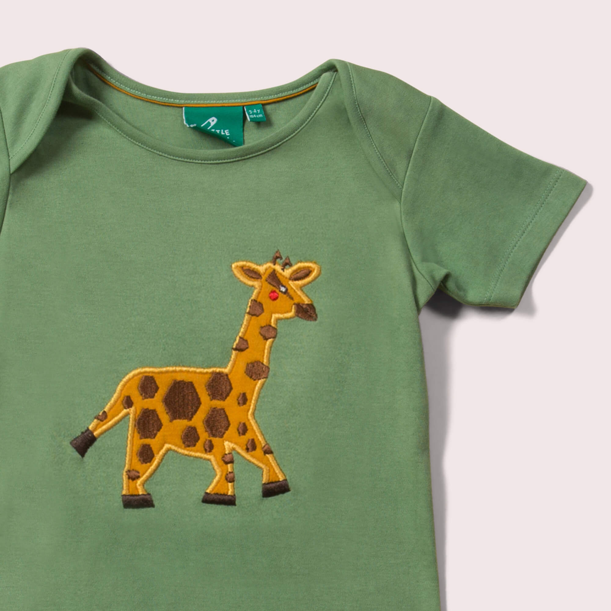 Little Giraffe Applique Short Sleeve T-Shirt