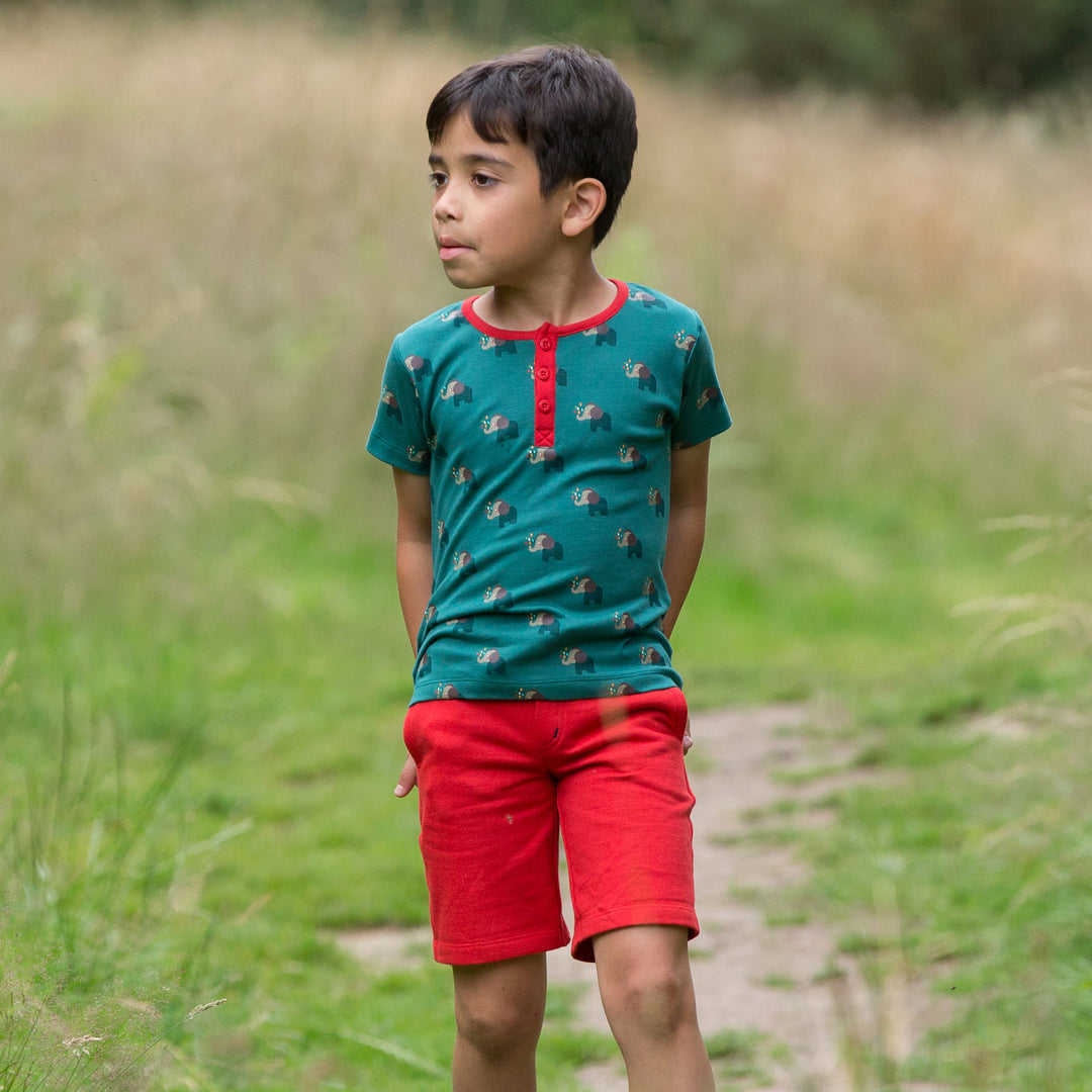 Red Marl Comfy Jogger Shorts