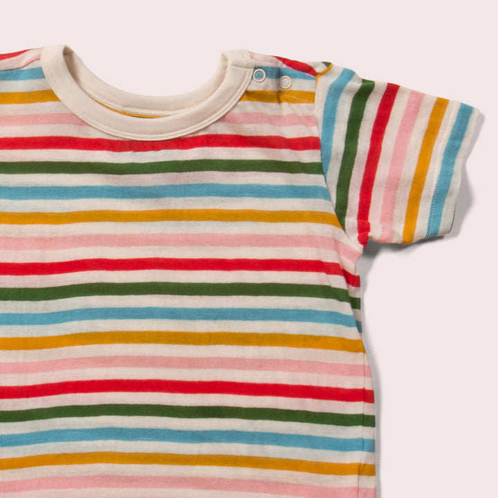 Rainbow Striped Short Sleeve T-Shirt