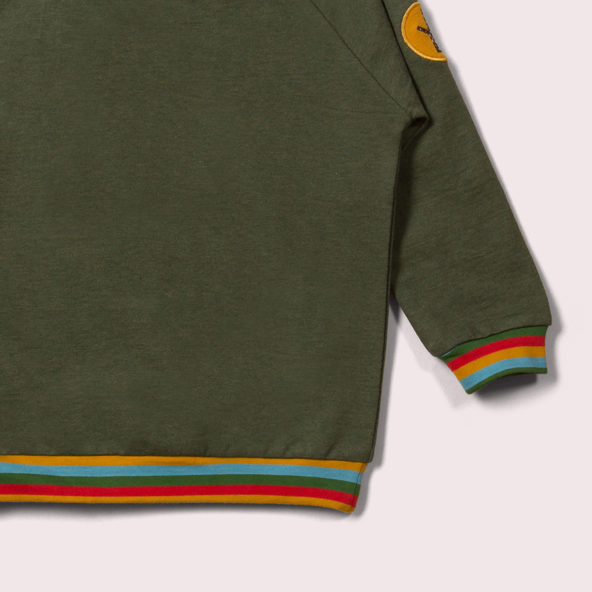 Green Marl Raglan Rainbow Sweatshirt