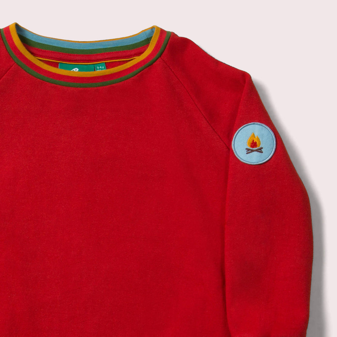 Red Marl Raglan Rainbow Sweatshirt