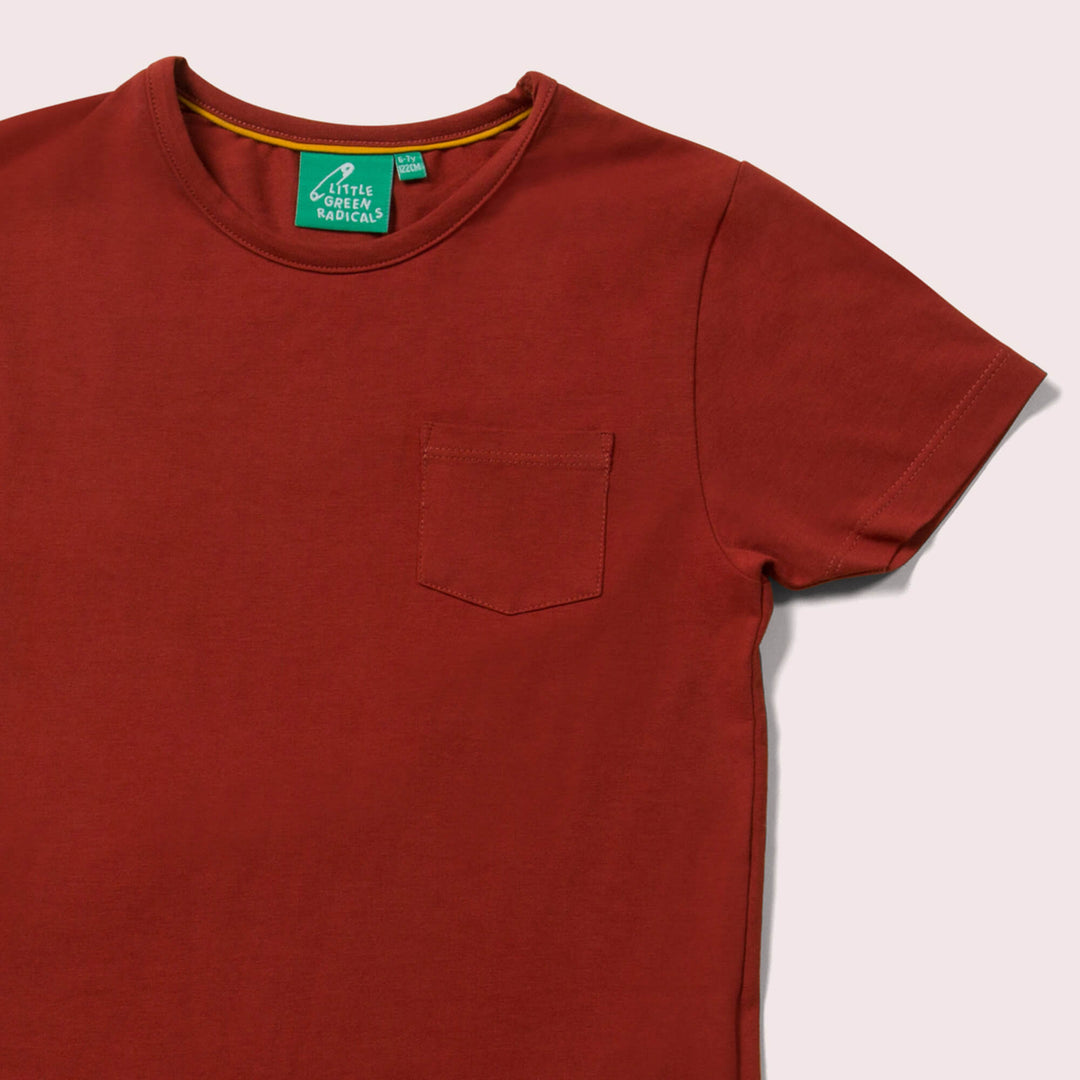 Burnt Ochre Pocket Short Sleeve T-Shirt