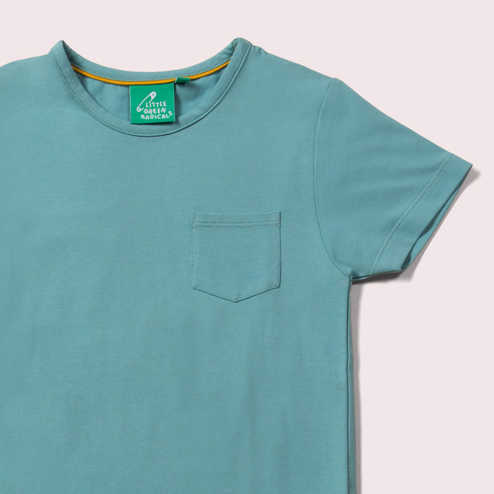 Sky Blue Pocket Short Sleeve T-Shirt