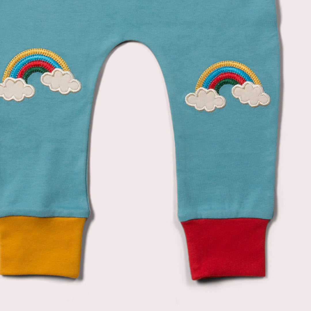 Blue Sky Knee Patch Rainbow Joggers