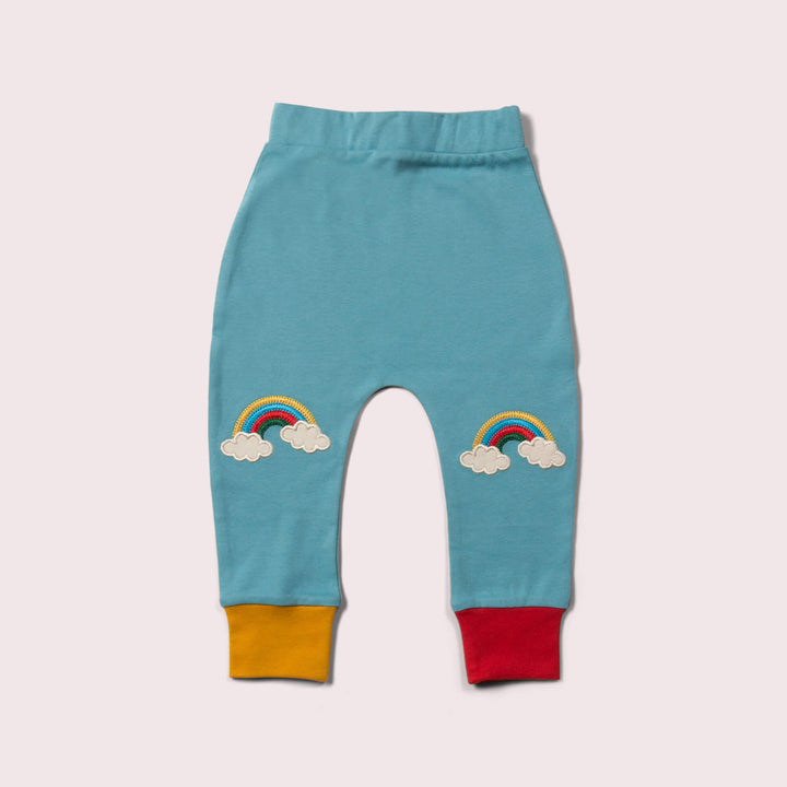 Blue Sky Knee Patch Rainbow Joggers