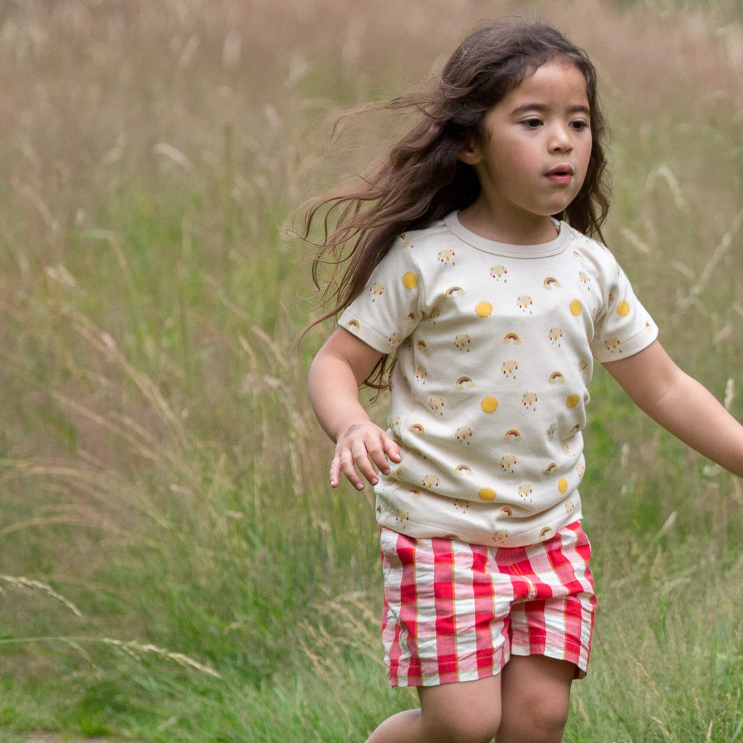 Red Check By The Sea Seersucker Shorts