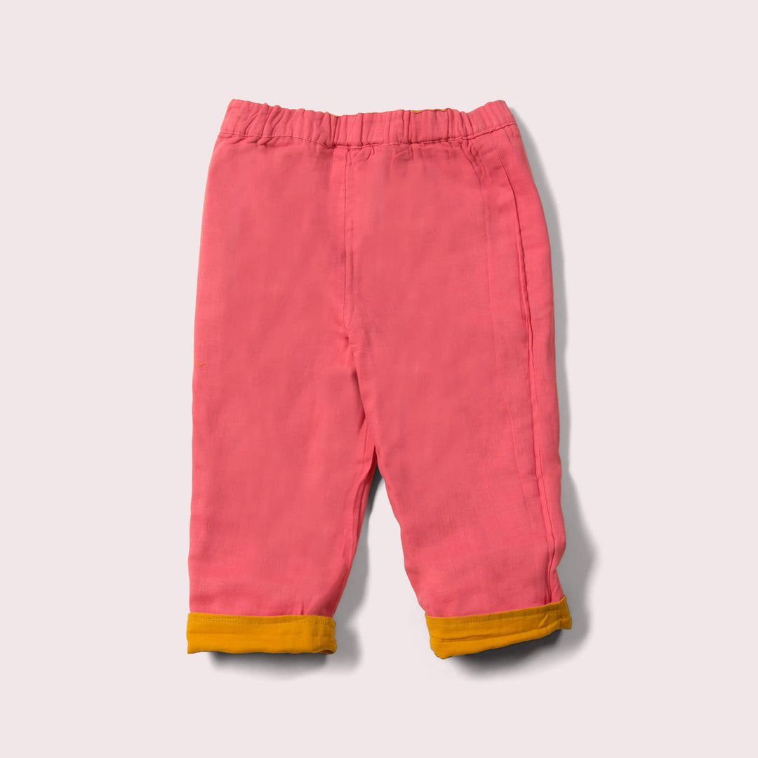 Gold & Pink Day After Day Reversible Trousers