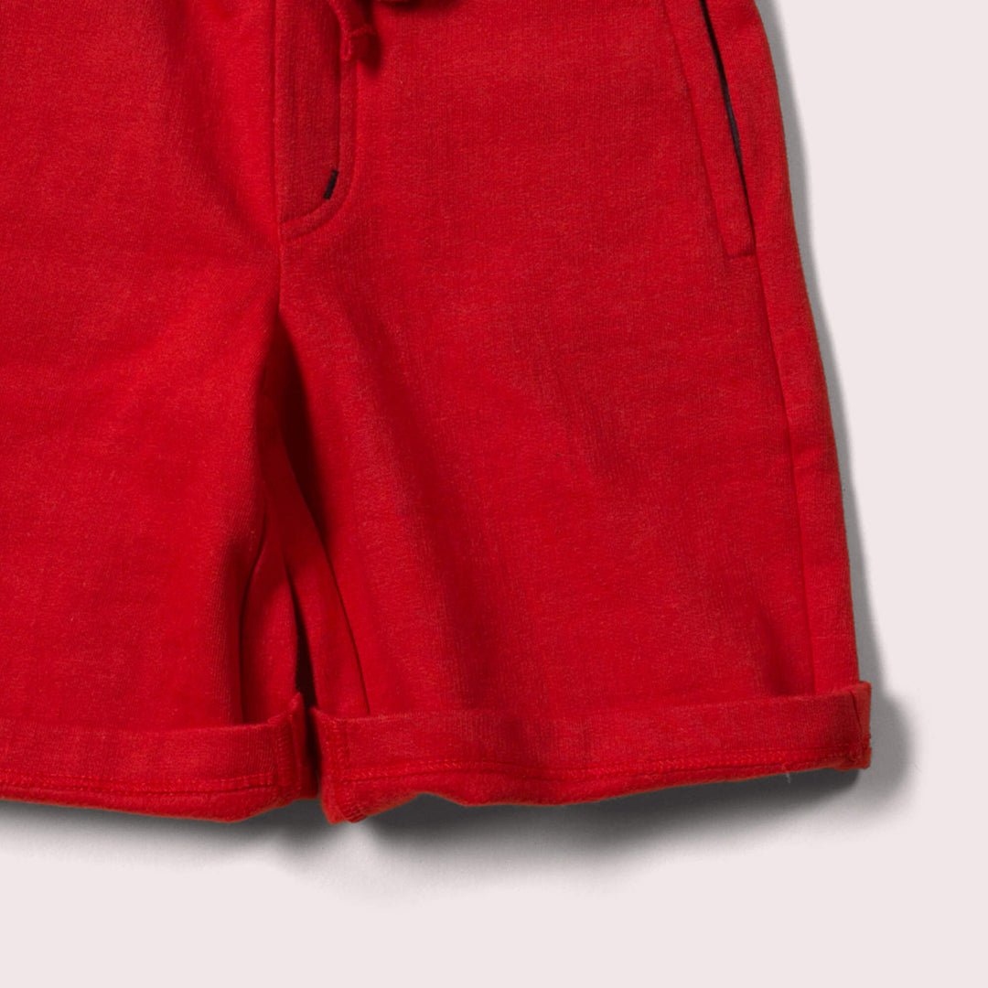 Red Marl Comfy Jogger Shorts