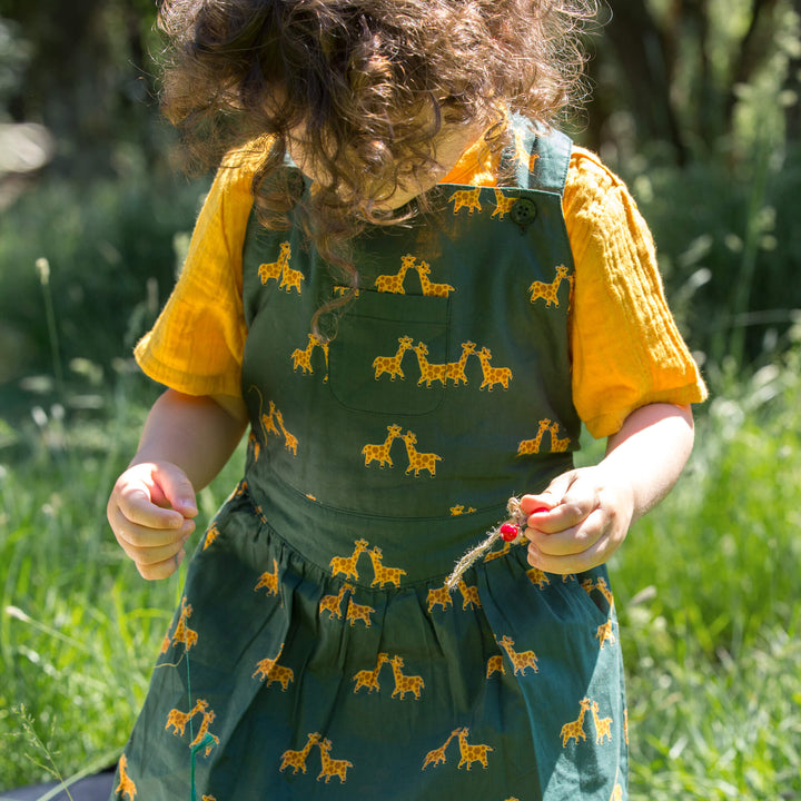 Giraffe Days Pinafore Dress