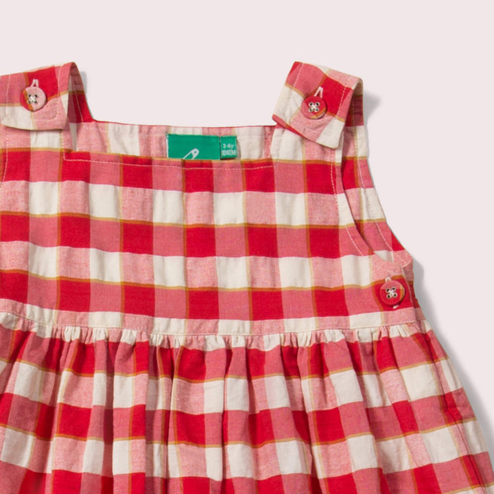 Red Check Pinny Dress s23