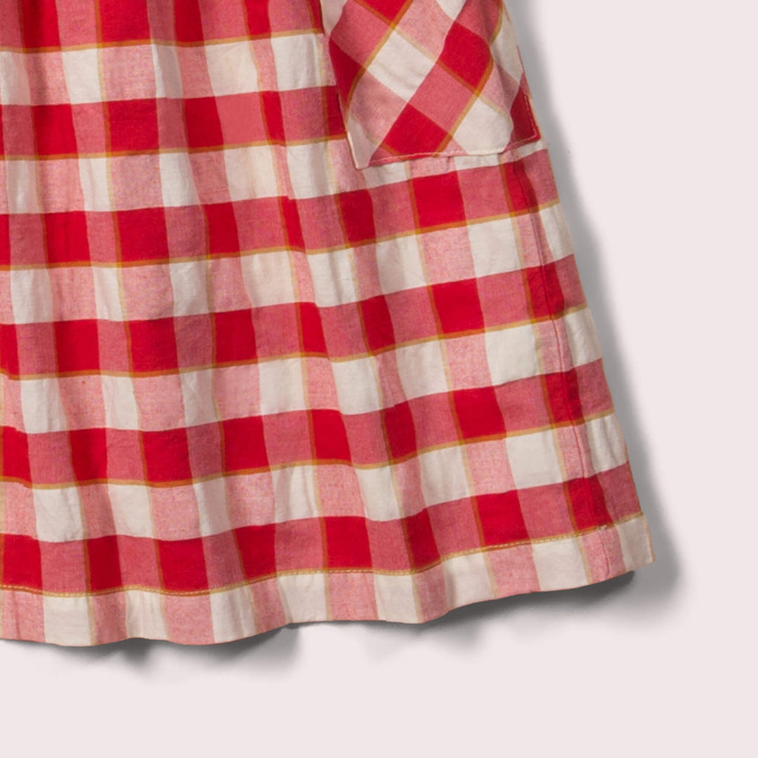 Red Check Pinny Dress s23